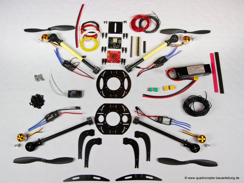 Quadrocopter Bauanleitung Einzelteile